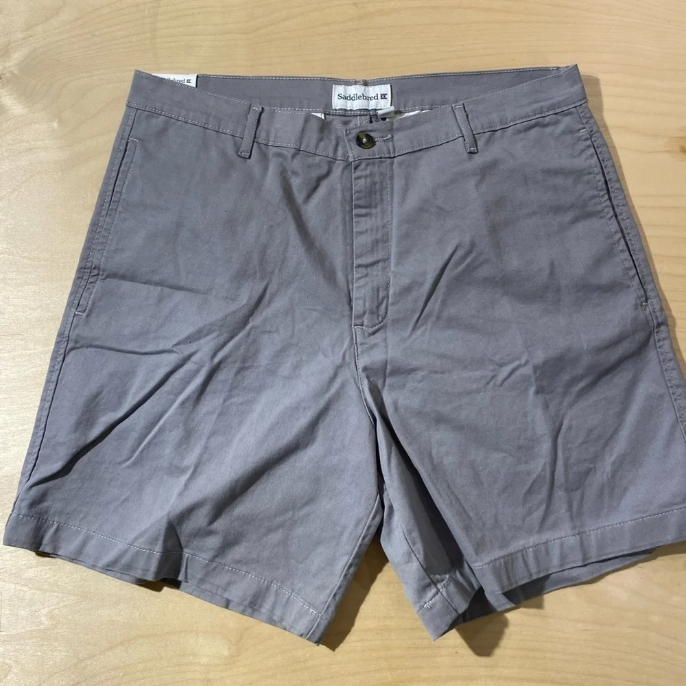 Saddlebred Men's Charcoal Flat Front Shorts 34 W (NE)